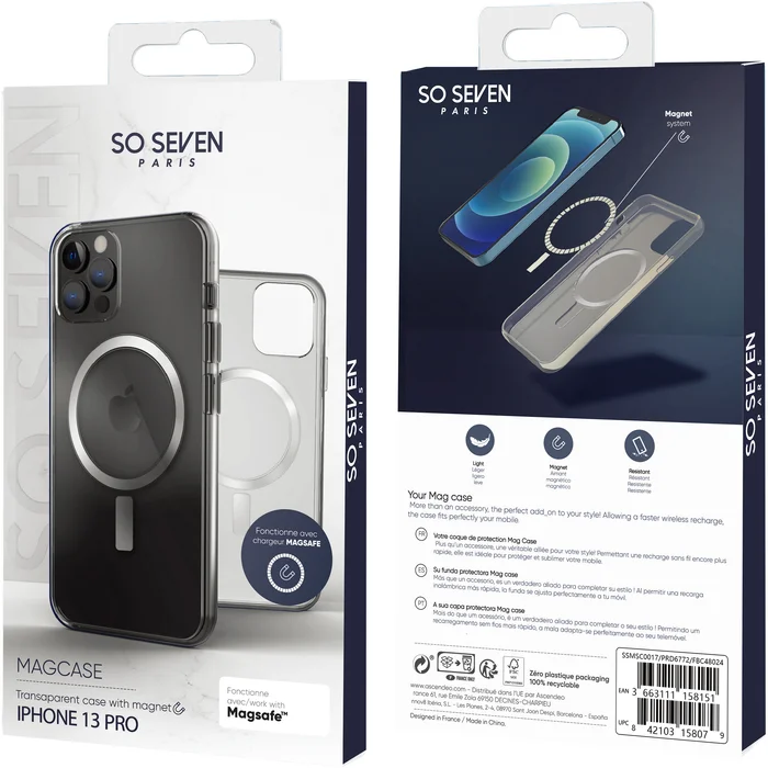 Apple iPhone 13 Pro Silicone Mag Cover By So Seven Transparent
