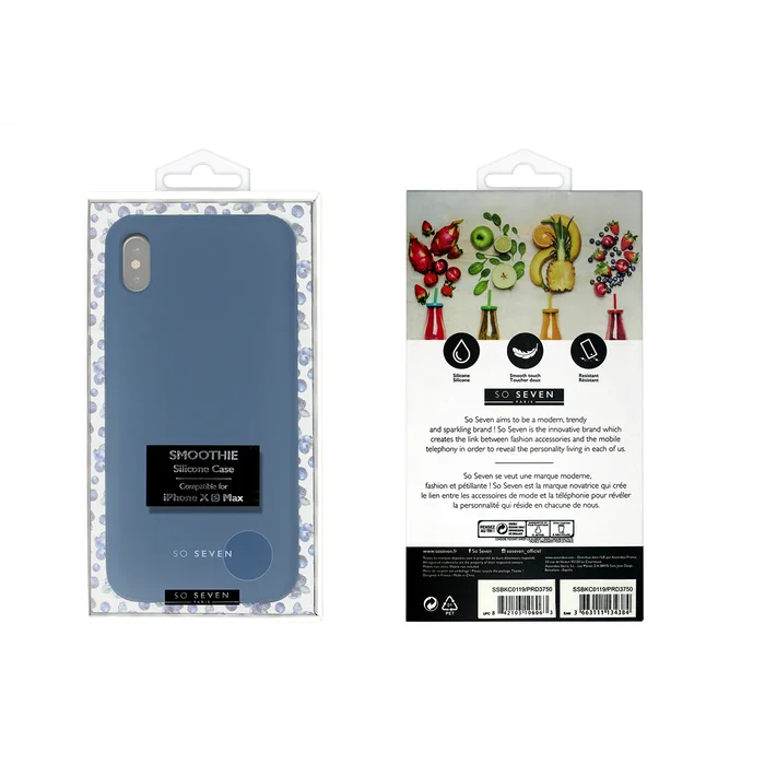 Mobilā telefona maciņš So Seven Apple iPhone Xs Max Smoothie Cover Navy Blue