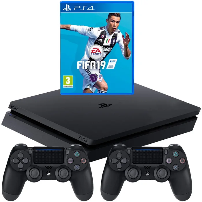 Spēļu konsoles Sony PlayStation 4 Slim 500GB + FIFA 19 + Dualshock 4
