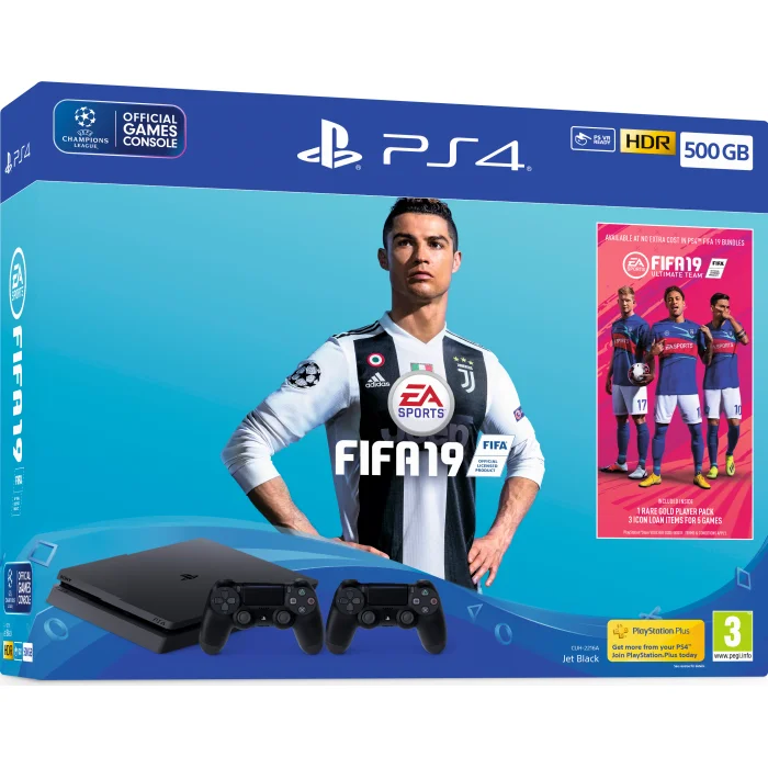Spēļu konsoles Sony PlayStation 4 Slim 500GB + FIFA 19 + Dualshock 4
