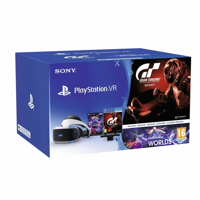 VR brilles Sony PlayStation VR + Camera + Gran Turismo Sport + VR Worlds [Mazlietots]