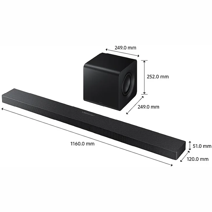 Soundbar Samsung Q-Series 3.1.2ch Subwoofer (2025) HW-QS700F/EN