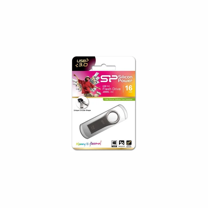 USB zibatmiņa USB zibatmiņa Silicon Power Jewel J80 16 GB, USB 3.0, Silver