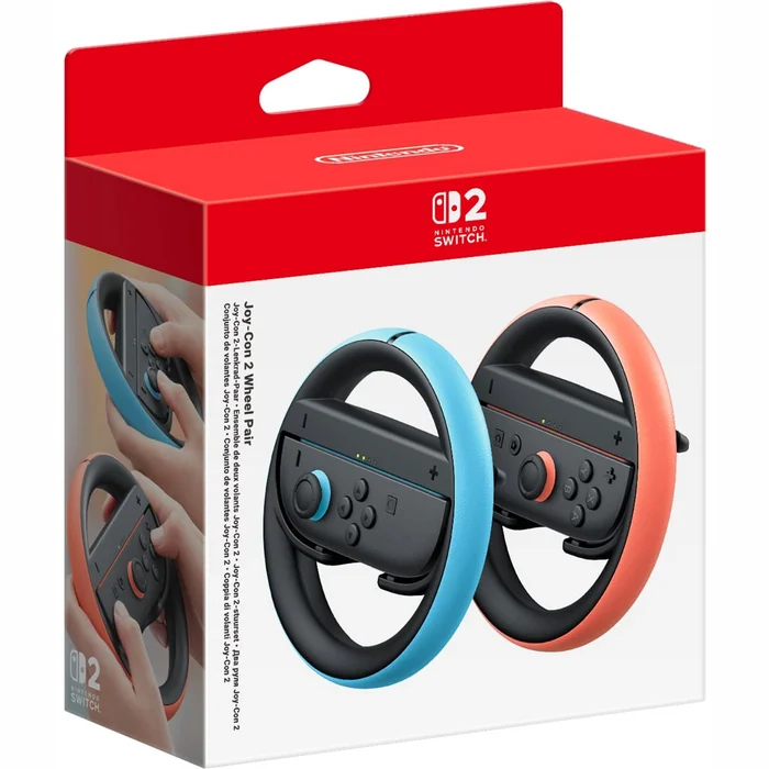 Spēļu konsoles aksesuāri Nintendo Switch 2 Joy-Con 2 Wheel Pair Light Blue/Light Red