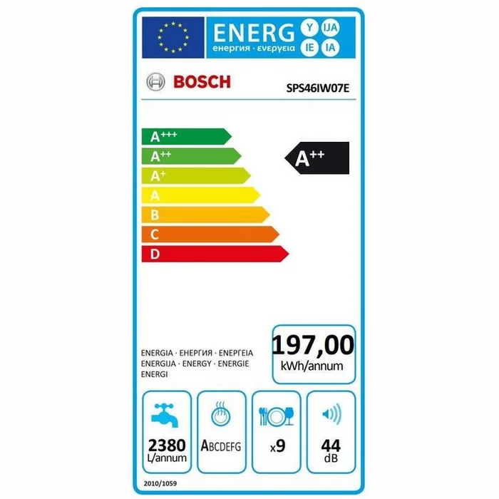 Trauku mazgājamā mašīna Bosch SPS46IW07E