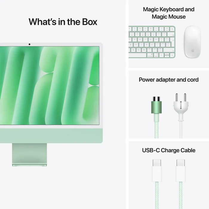 Stacionārais dators Apple iMac 24-inch M4 chip with 8 core CPU and 8 core GPU 16+256GB - Green INT