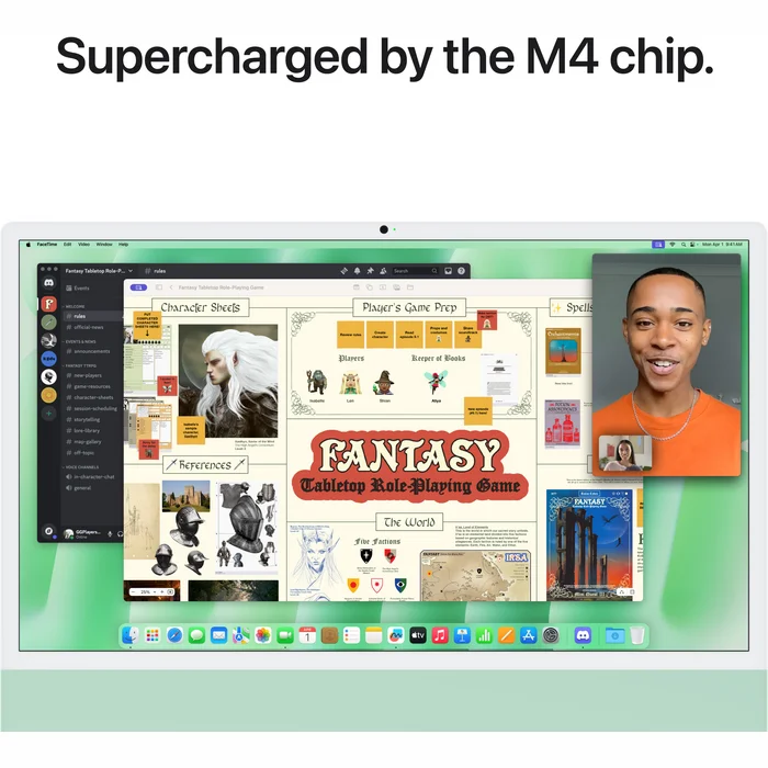 Stacionārais dators Apple iMac 24-inch M4 chip with 8 core CPU and 8 core GPU 16+256GB - Green INT