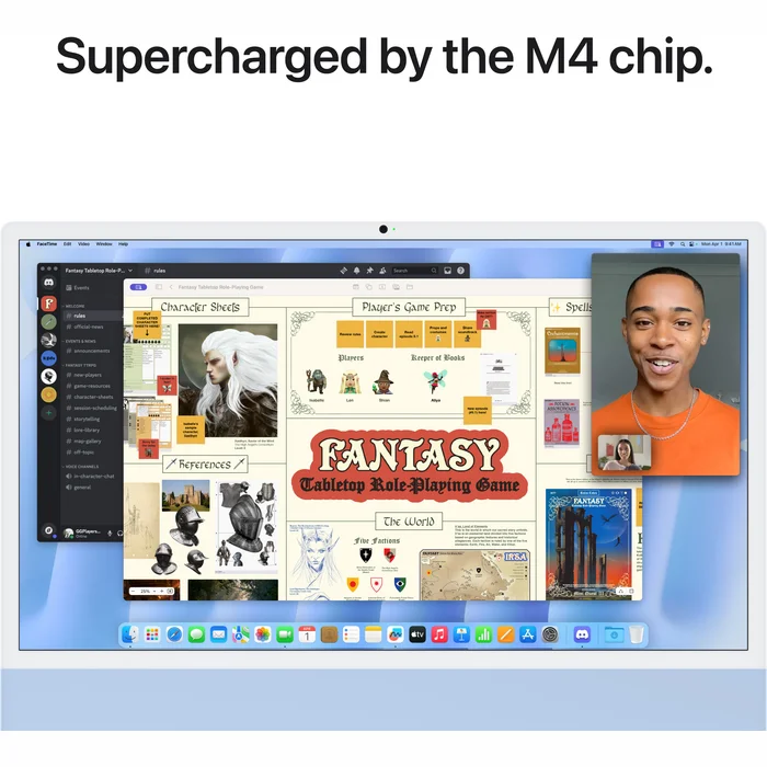 Stacionārais dators Apple iMac 24-inch M4 chip with 8 core CPU and 8 core GPU 16+256GB - Blue INT