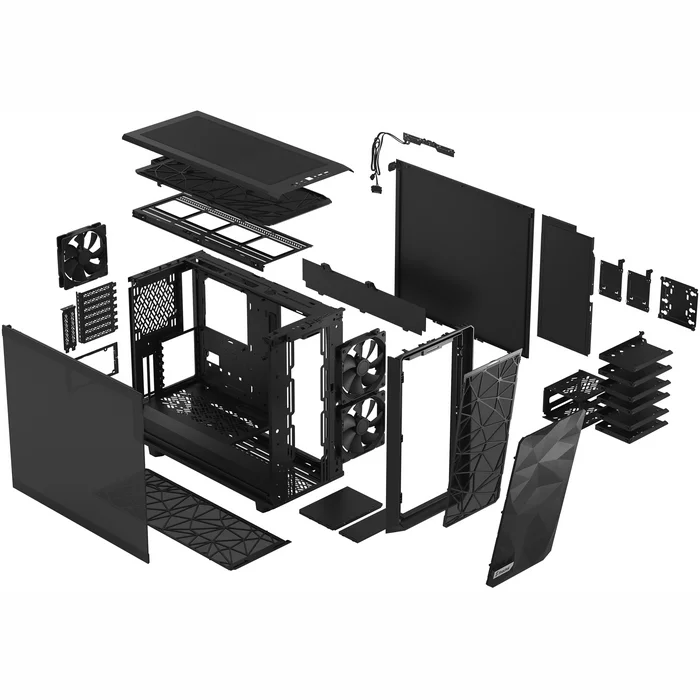 Stacionārā datora korpuss Fractal Design Meshify 2 Dark Tempered Glass Black