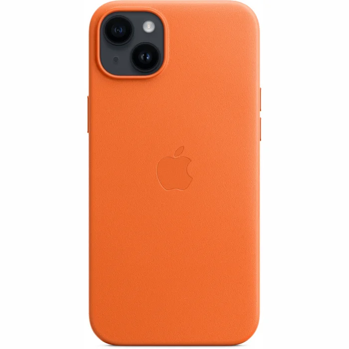 Apple iPhone 14 Plus Leather Case with MagSafe Orange