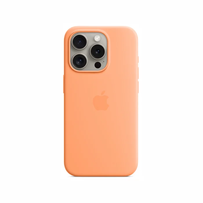 Apple iPhone 15 Pro Silicone Case with MagSafe - Orange Sorbet