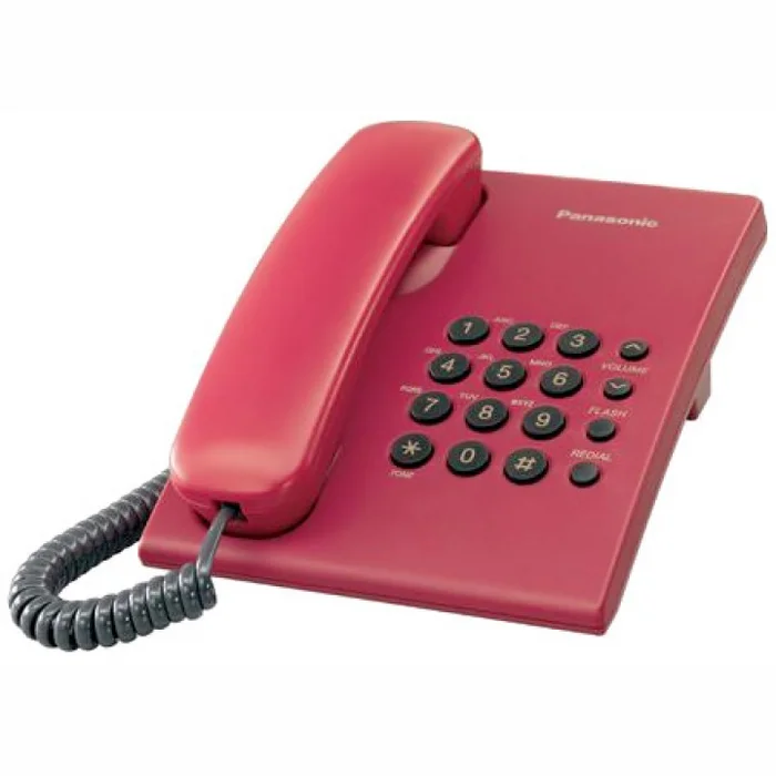 Stacionārais telefons Panasonic KX-TS500FXR Red