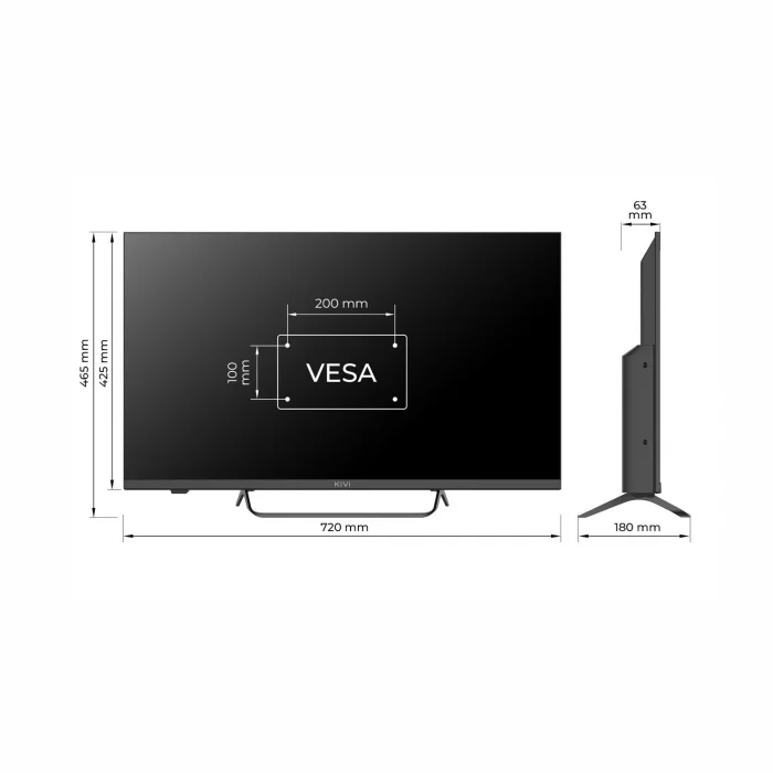 Televizors Kivi 32" FHD LED Android TV Black 32F760QB