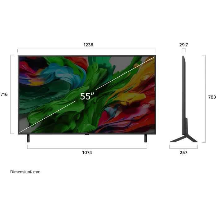 Televizori LG 55" UHD QNED evo AI Smart TV 55QNED85A3C