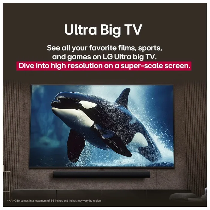 LG 75" UHD NanoCell AI Smart TV 75NANO81A3A