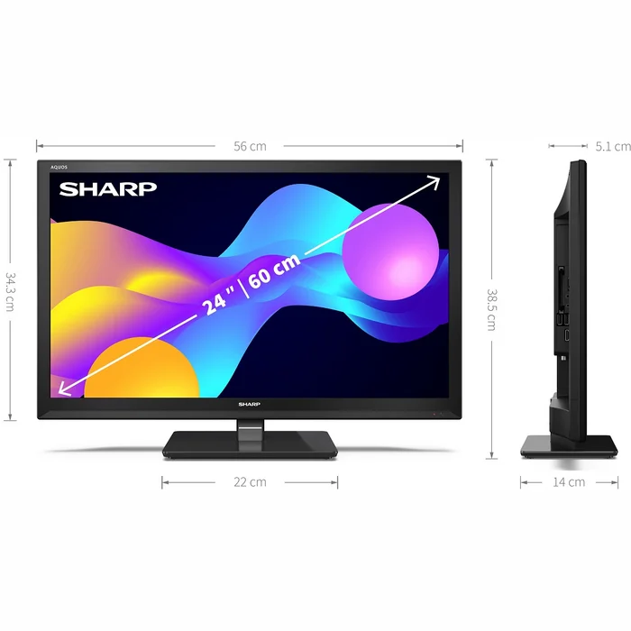 Televizors Sharp 24" HD LED Smart TV 24EE3E