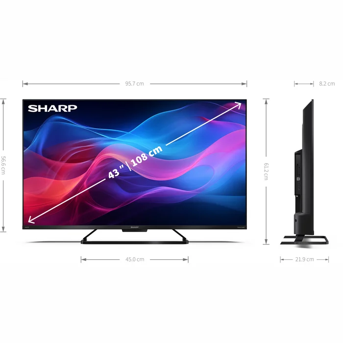 Sharp 43" UHD QLED Google TV 43GR8265E