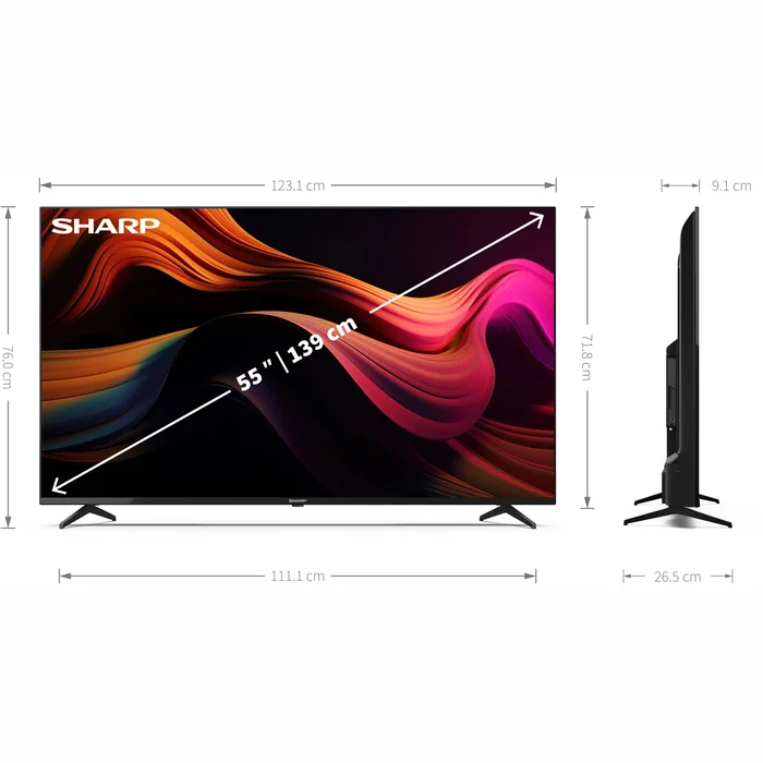 Televizors Sharp 55" UHD LED Google TV 55GL4060E