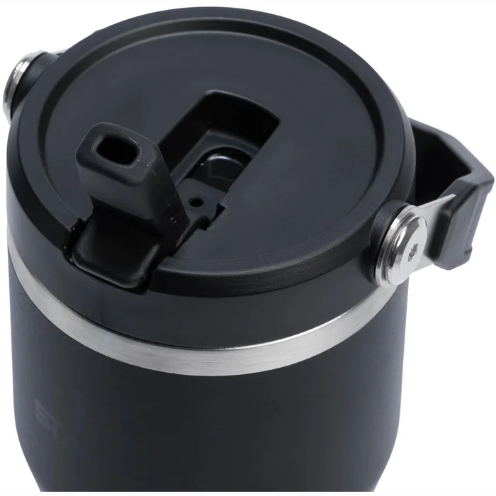 Termokrūze ar salmiņu Stanley The IceFlow Flip Straw 2.0 Tumbler 0.6l Black 2.0