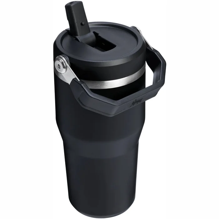 Termokrūze ar salmiņu Stanley The IceFlow Flip Straw 2.0 Tumbler 0.6l Black 2.0