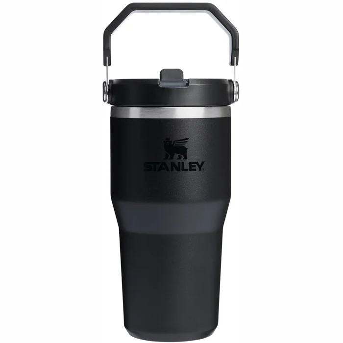 Termokrūze ar salmiņu Stanley The IceFlow Flip Straw 2.0 Tumbler 0.6l Black 2.0