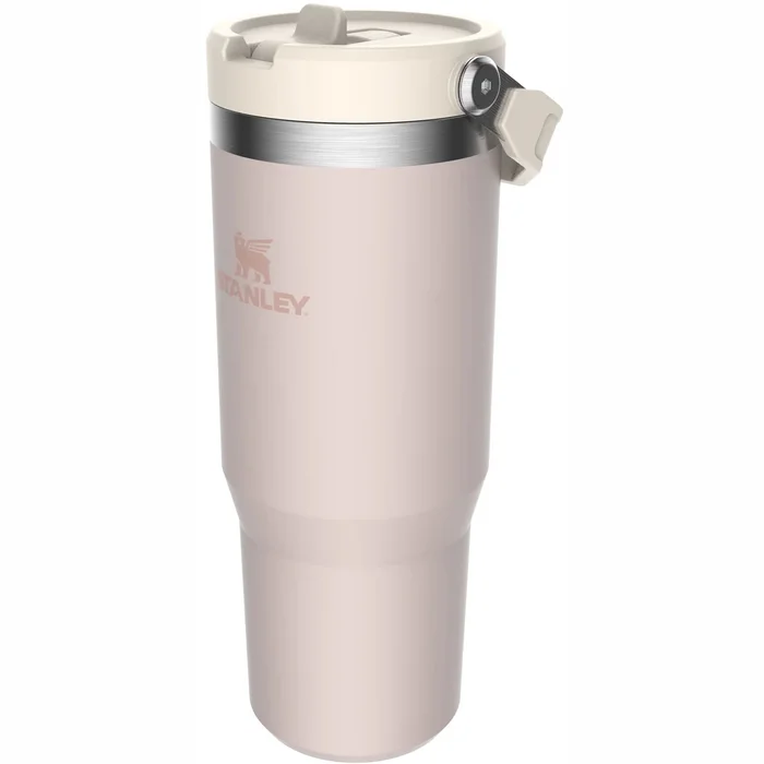 Termokrūze ar salmiņu Stanley The IceFlow Flip Straw Tumbler 0.89l Rose Quartz