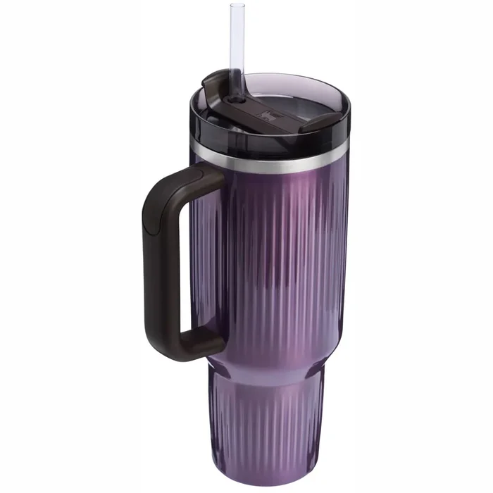 Termokrūze ar salmiņu Stanley The Quencher H2.0 Fluted Tumbler 1.18l Wisteria Shine