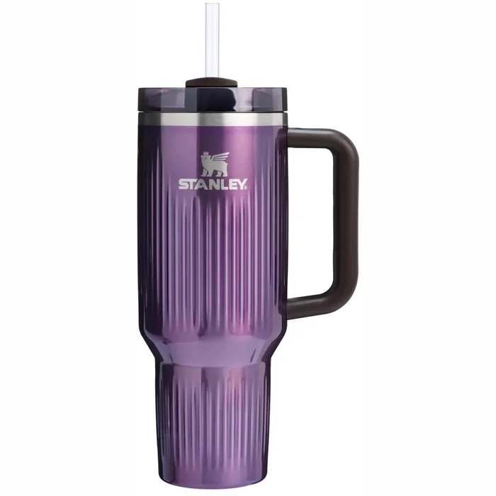 Termokrūze ar salmiņu Stanley The Quencher H2.0 Fluted Tumbler 1.18l Wisteria Shine