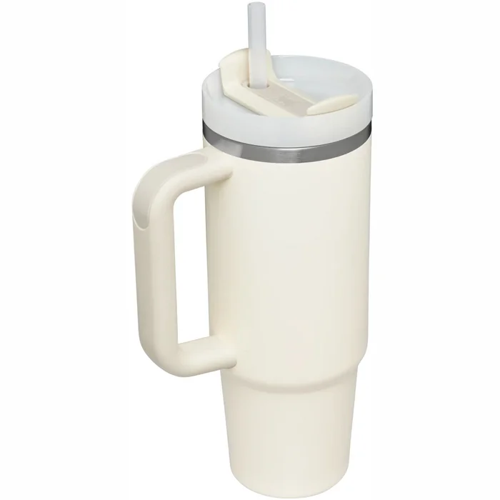 Termokrūze ar salmiņu Stanley The Quencher H2.O FlowState Tumbler 0.89l Cream 2.0