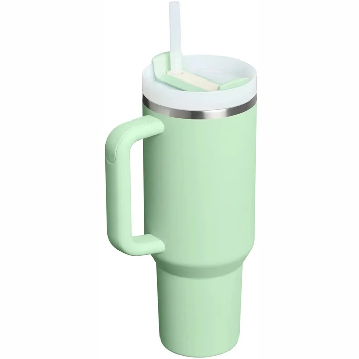 Termokrūze ar salmiņu Stanley The Quencher H2.O FlowState Tumbler 1.18l Pistachio