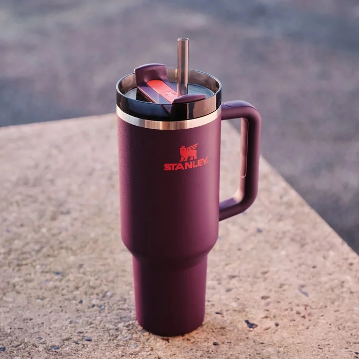 Termokrūze ar salmiņu Stanley The Quencher H2.O FlowState Tumbler 1.18l Plum