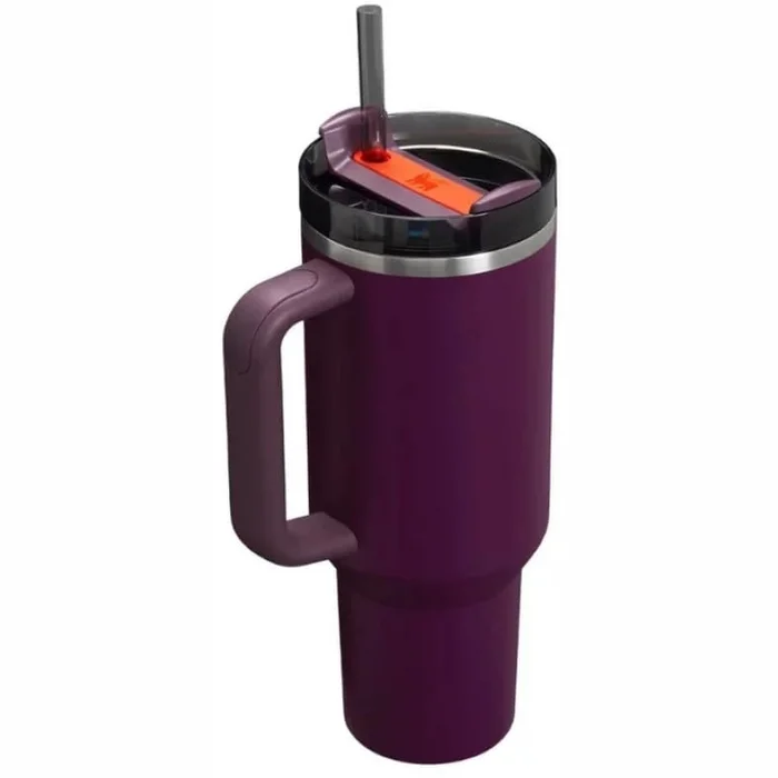 Termokrūze ar salmiņu Stanley The Quencher H2.O FlowState Tumbler 1.18l Tumši Violeta