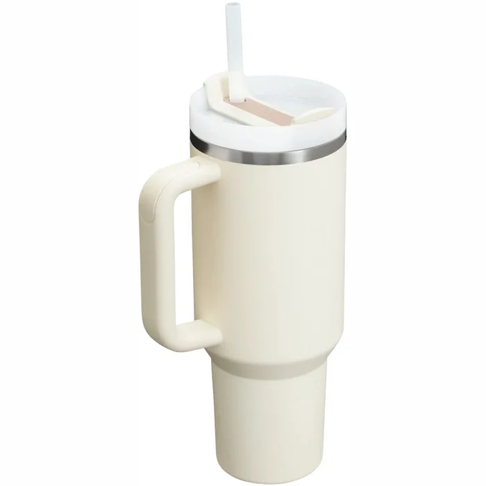 Termokrūze ar salmiņu Stanley The Quencher H2.O FlowState Tumbler 1.18l Cream 2.0