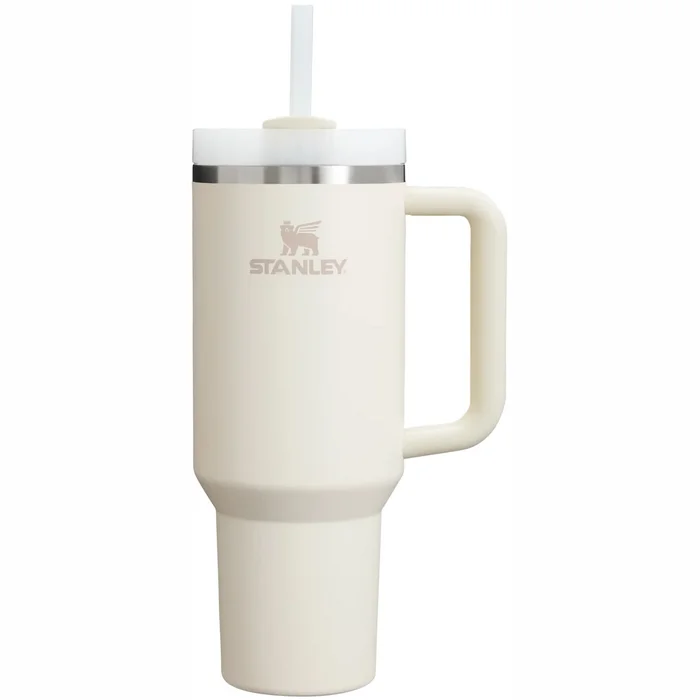 Termokrūze ar salmiņu Stanley The Quencher H2.O FlowState Tumbler 1.18l Cream 2.0