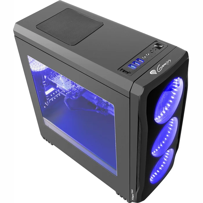 Stacionārā datora korpuss Genesis Titan 750 Midi tower Blue