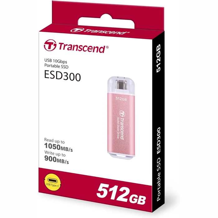 Ārējais cietais disks Transcend ESD300 500GB Pink