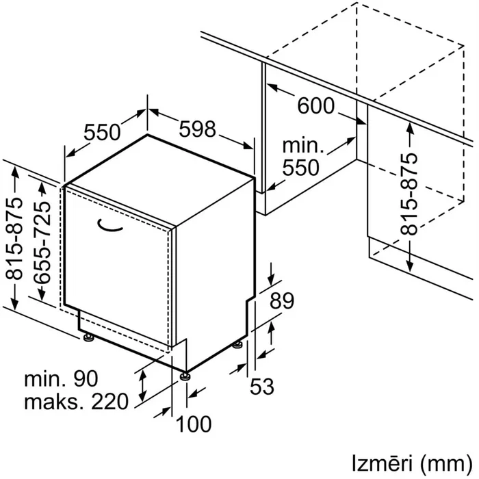 Trauku mazgājamās mašīnas Bosch SMV4HVX03E