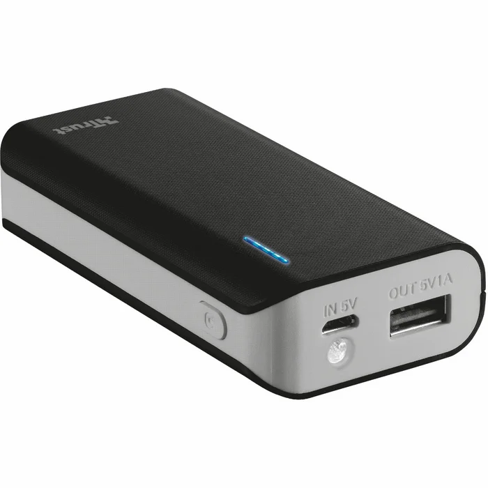 Akumulators (Power bank) Trust USB 5200 mAh Black