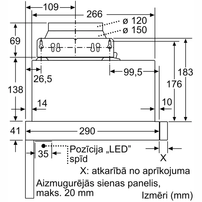 Tvaika nosūcēji Bosch DFM064W54