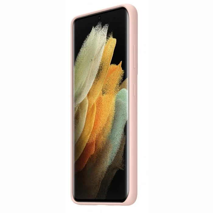 Telefona vāciņi un maciņi Samsung Galaxy S21 Ultra Silicone Cover Pink