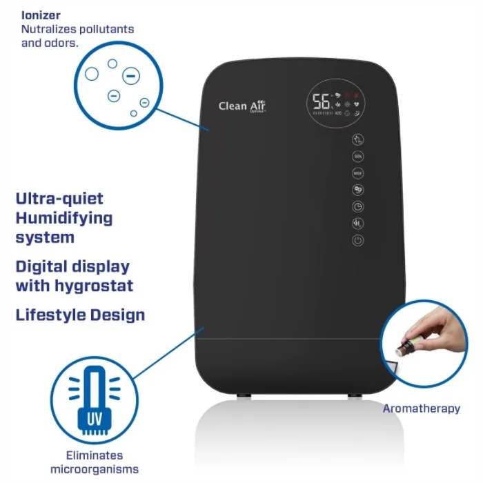 Clean Air Optima Humidifier with Ionizer CA-607B