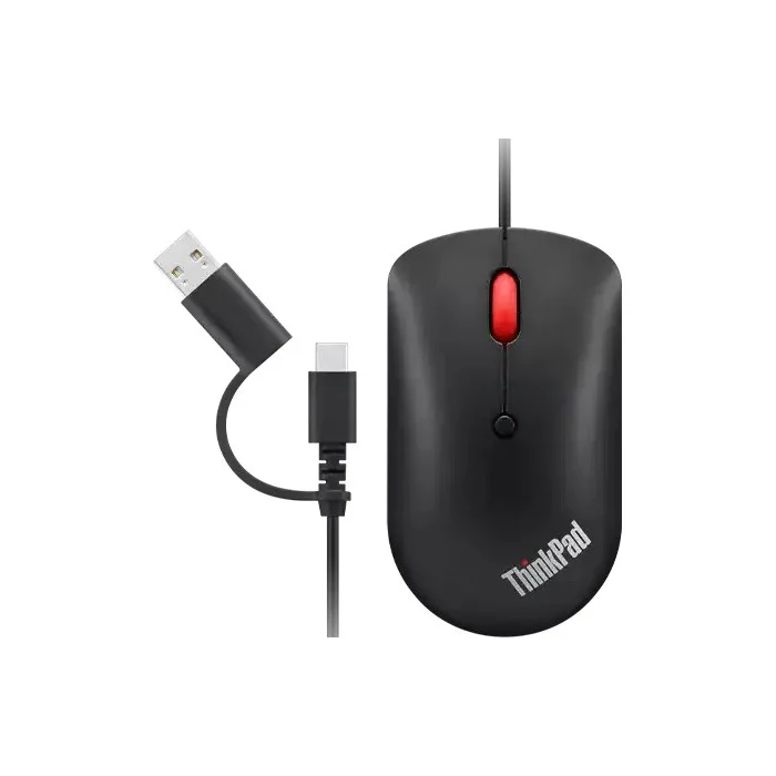 Datorpele Lenovo ThinkPad USB-C Wired Compact Mouse Raven Black