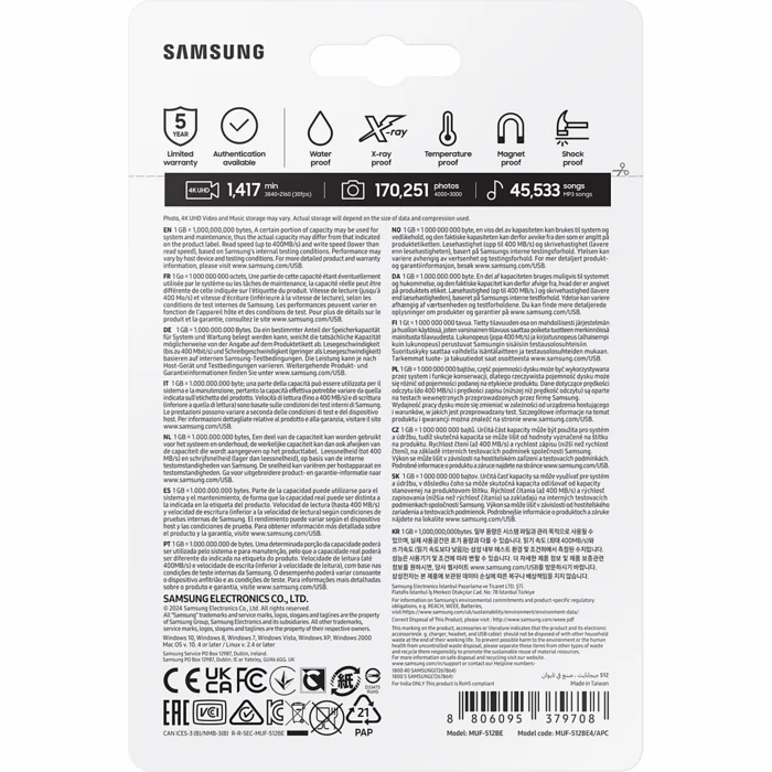 USB zibatmiņa Samsung Bar Plus USB3.2 512GB Grey