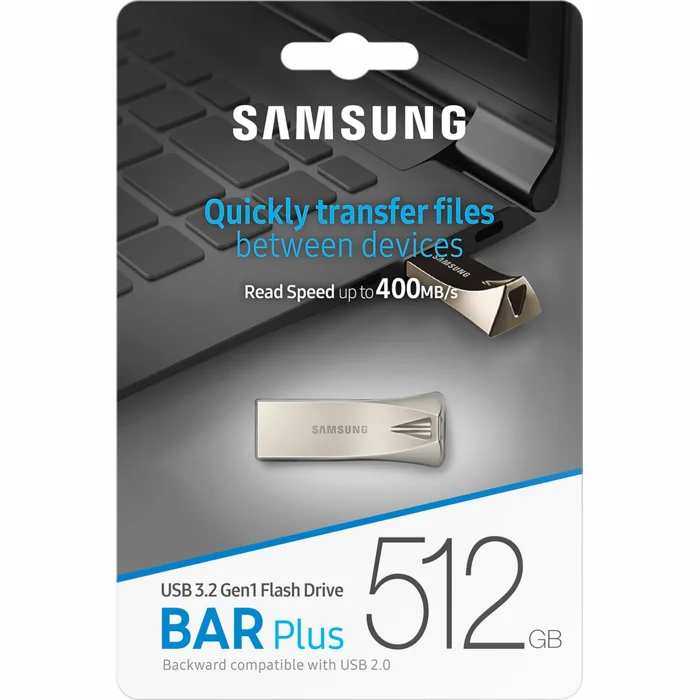 USB zibatmiņa Samsung Bar Plus USB3.2 512GB Silver