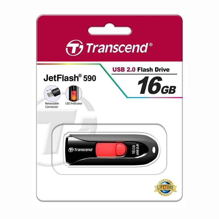 USB zibatmiņa Transcend JetFlash 590 16GB Black