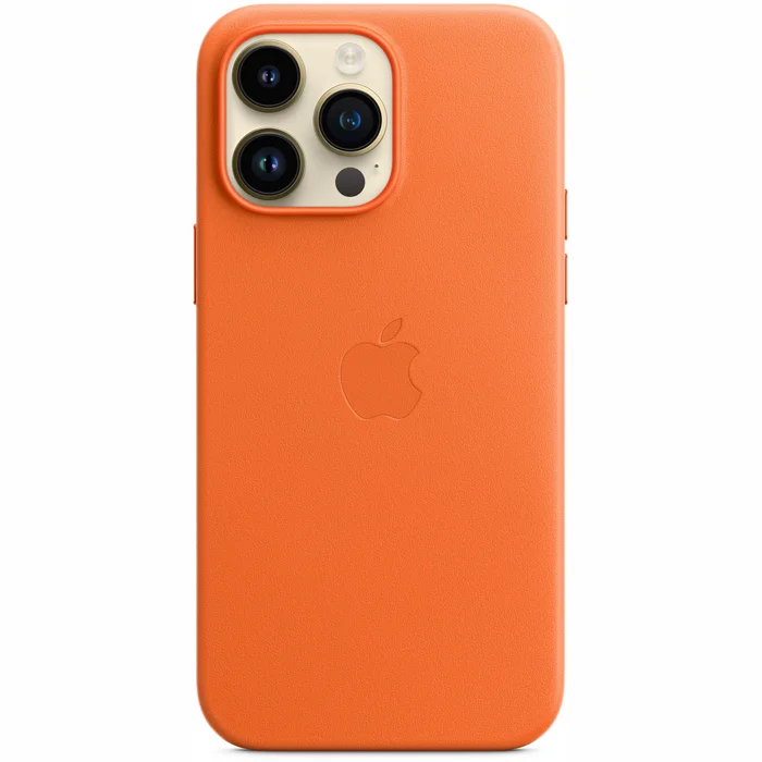 Apple iPhone 14 Pro Max Leather Case with MagSafe Orange