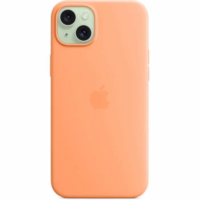 Apple iPhone 15 Plus Silicone Case with MagSafe - Orange Sorbet