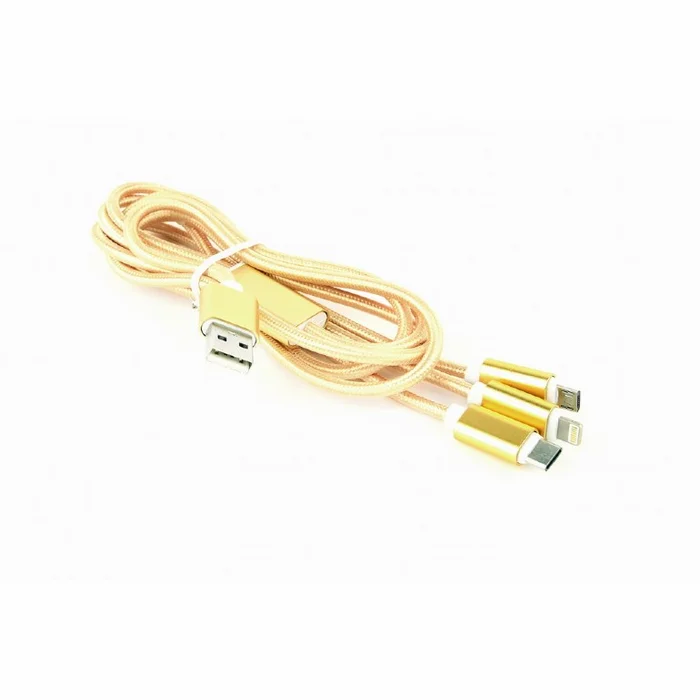 Gembird USB 3-in-1 1m Gold