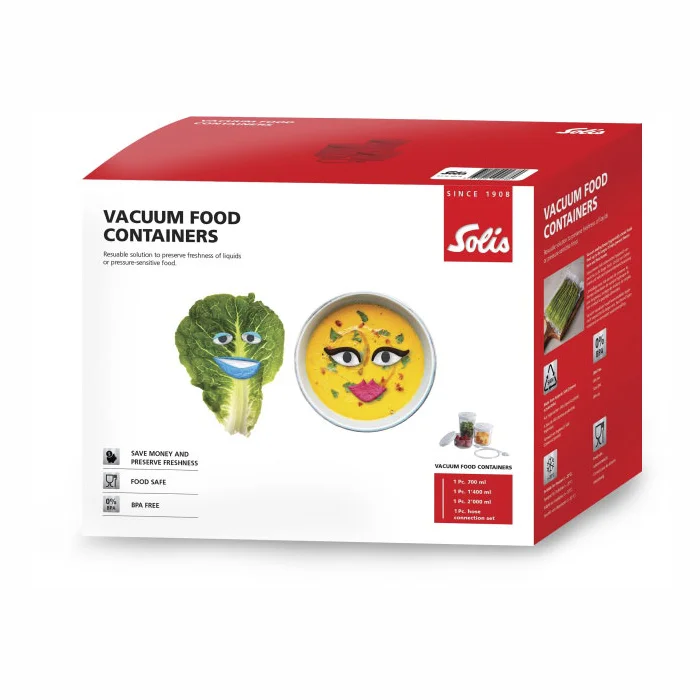 Vakuuma pārtikas konteineri Solis 92278 3 gab. 700 ml 1400 ml un 2000 ml