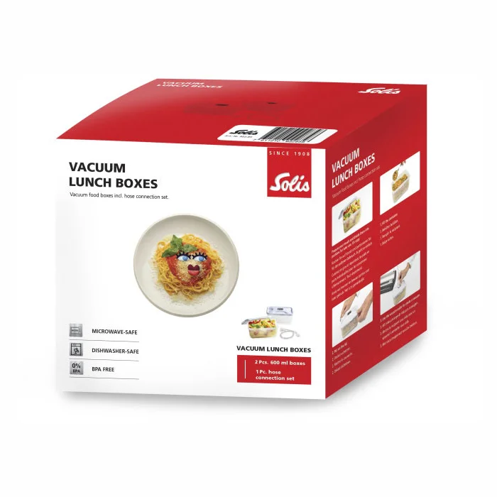 Mazās virtuves tehnikas aksesuāri Vakuuma pārtikas konteineri Solis 92285 2 gab. 600 ml